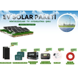 1200W invertör, 2 x 100ah jel akü, 2 x 205w monokristal panel Solar Güneş Sistemi - 2