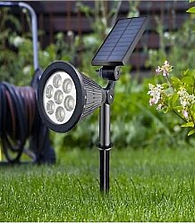 7W Solar Güneş Enerjili Kazıklı Çim ve Bahçe Aydınlatma Armatürü Gün Işığı Rengi - 3