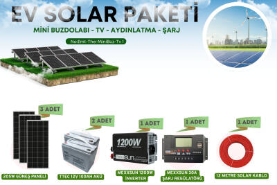 Bağ Evi, Hobi Bahçesi Ekonomik Güneş Enerjisi Solar Enerji Paketi - 2