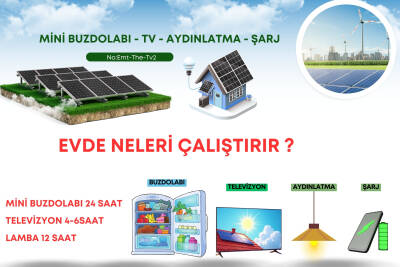 Bağ Evi, Hobi Bahçesi Ekonomik Güneş Enerjisi Solar Enerji Paketi - 3