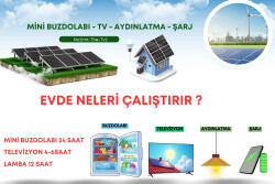 Bağ Evi Karavan Mini Buzdolabı Tv Aydınlatma Solar Paket 3kwp - 3
