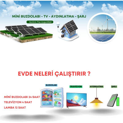 Bağ Evi Solar Paketi 1200w Sinüs Inverter 205w Güneş Paneli 100ah Jel Akü - 3