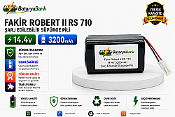 BataryaBank Fakir Robert II RS 710 Uyumlu Şarj Edilebilir Süpürge Pili 14.4V 3200mAh Li-ion Batarya - BataryaBank