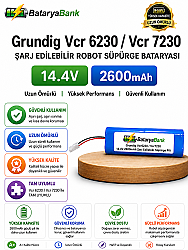 BataryaBank Grundig VCR 6230 / VCR 7230 Uyumlu Robot Süpürge Bataryası 14.4V 2600mAh Li-ion Pil - BataryaBank