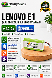 BataryaBank Lenovo E1 Uyumlu 14.4V 3500mAh Li-ion Şarj Edilebilir Robot Süpürge Bataryası - BataryaBank