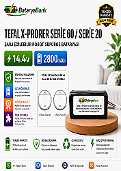 BataryaBank Tefal X-Plorer Serie 60 / Serie 20 Uyumlu Robot Süpürge Bataryası 14.4V 2800mAh Li-ion - BataryaBank
