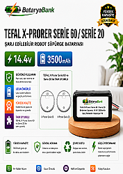 BataryaBank Tefal X-Plorer Serie 60 / Serie 20 Uyumlu Robot Süpürge Bataryası 14.4V 3500mAh Li-ion - BataryaBank