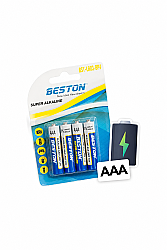 Beston AA Alkaline Kalem Pil LR6 1.5V 4'lü Ambalaj - Beston