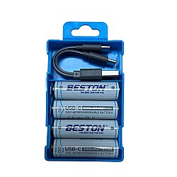 Beston USB 1.5V AA Lithium Şarjlı Pil | Yüksek Kapasiteli USB-C Şarjlı AA Pil 2200mah - Beston