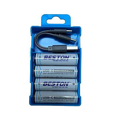Beston USB 1.5V AA Lithium Şarjlı Pil | Yüksek Kapasiteli USB-C Şarjlı AA Pil 2200mah - 3