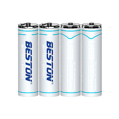 Beston USB 1.5V AA Lithium Şarjlı Pil | Yüksek Kapasiteli USB-C Şarjlı AA Pil 2200mah - 4