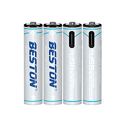 Beston USB 1.5V AAA İnce Lithium Şarjlı Pil 660mAh | Şarj Cihazı Gerektirmez - 3
