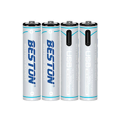 Beston USB 1.5V AAA İnce Lithium Şarjlı Pil 660mAh | Şarj Cihazı Gerektirmez - 3