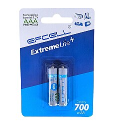 Efcell AAA 700mAh İnce Şarjlı Pil 2’li Paket - Efcell