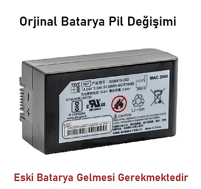 GE MAC 2000 EKG Batarya için Orjinal Batarya Pil Değişimi - 1