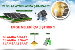 Kamp ve Piknik için Solar Güneş Enerjili Lamba ve Şarj Seti - 3