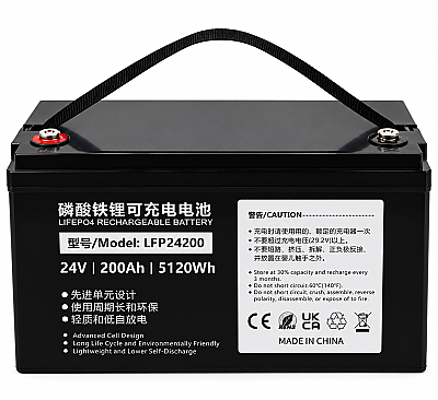 LiFePO4 24V 200Ah Lityum Demir Fosfat Akü | Solar Akü - 1
