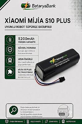 Mi Mijia S10 Plus Robot Süpürge Bataryası 14.4V 5200mAh Li-ion Yüksek Kapasiteli Uyumlu Pil/Batarya - 1