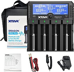 XTAR Dragon VP4 Plus Pil Şarj Aleti | Li-Ion & Ni-MH Akıllı Şarj Cihazı - Xtar