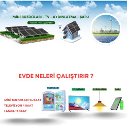 Yayla Evi Solar Sistem Mini buzdolabı, LED TV, aydınlatma Güneş Enerji Sistemi - 3